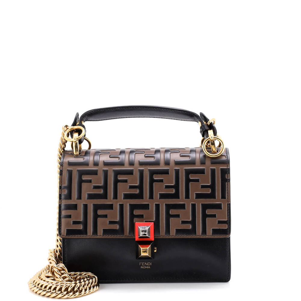 Fendi Kan I Bag Zucca Embossed Leather #259666F13B